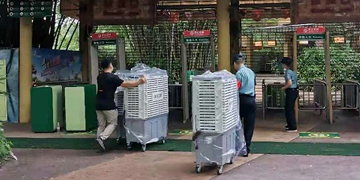 移動(dòng)式冷風(fēng)機(jī)為長(zhǎng)隆樂園提供戶外場(chǎng)所的降溫解決方案